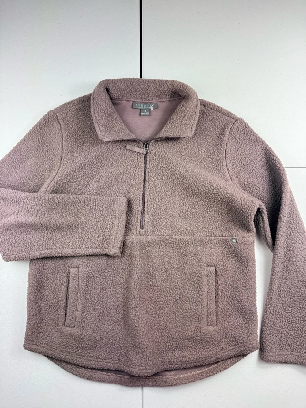 Free fly women’s Half-Zip Fleece Pullover - Dusty Mauve